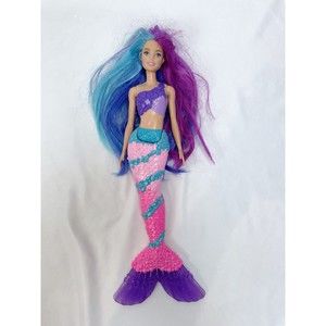 Barbie Dreamtopia Mermaid Purple Blue Hair Pink Tail Doll 13.5"